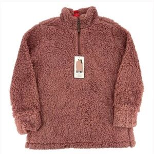 Weatherproof vintage pink Sherpa sweater size small